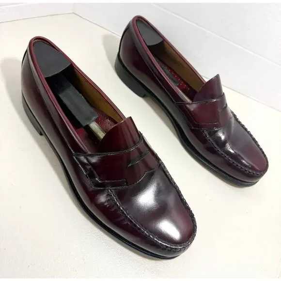G.H. Bass Weejuns Burgundy Leather Penny Loafers Mens Size 13D Classic Slip On